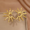 Stainless Steel Earrings Beautifully Unique and Individual Designs Blazing Sun Sculpted Earrings For Women Jewelry Daily Wear