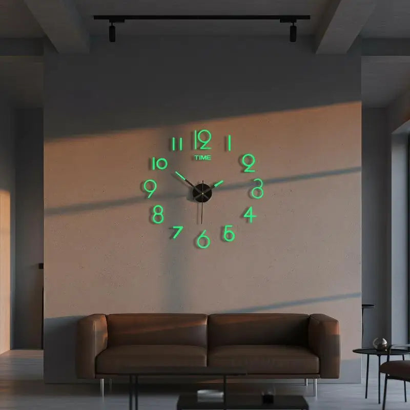 -2026 Modern Design Large Wall Clock 3D DIY Quartz Acrylic Mirror Stickers Living Room Home Decor