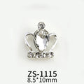 10pcs New Crown Alloy Zircon Nail Art Charms Silver Shinny Crystals Jewelry Hot Sale Nails Decoration 3D Manicure Accessories %2