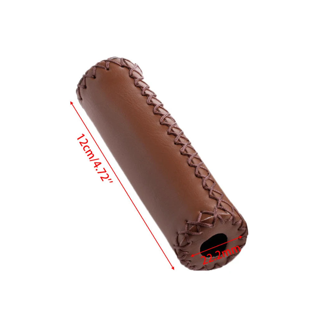 Bike Mountain Bike Artificial Leather Leather Bicycle Grips Retro Cycling Grip Vintage Bicycle Grips Bicycle Handlebar Grips