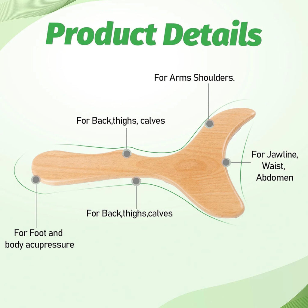 Wooden Gua Sha Wood Massage Tools,Wooden Back Massager, Body Massage Tool Paddle Gua Sha Tool
