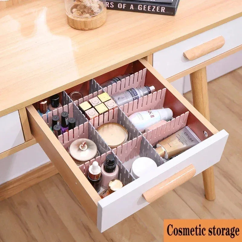 4pcs/set Adjustable Divider Board Household Storage Cabinet Combination Underwear Socks Sundries Drawer Organizer Home Storage
