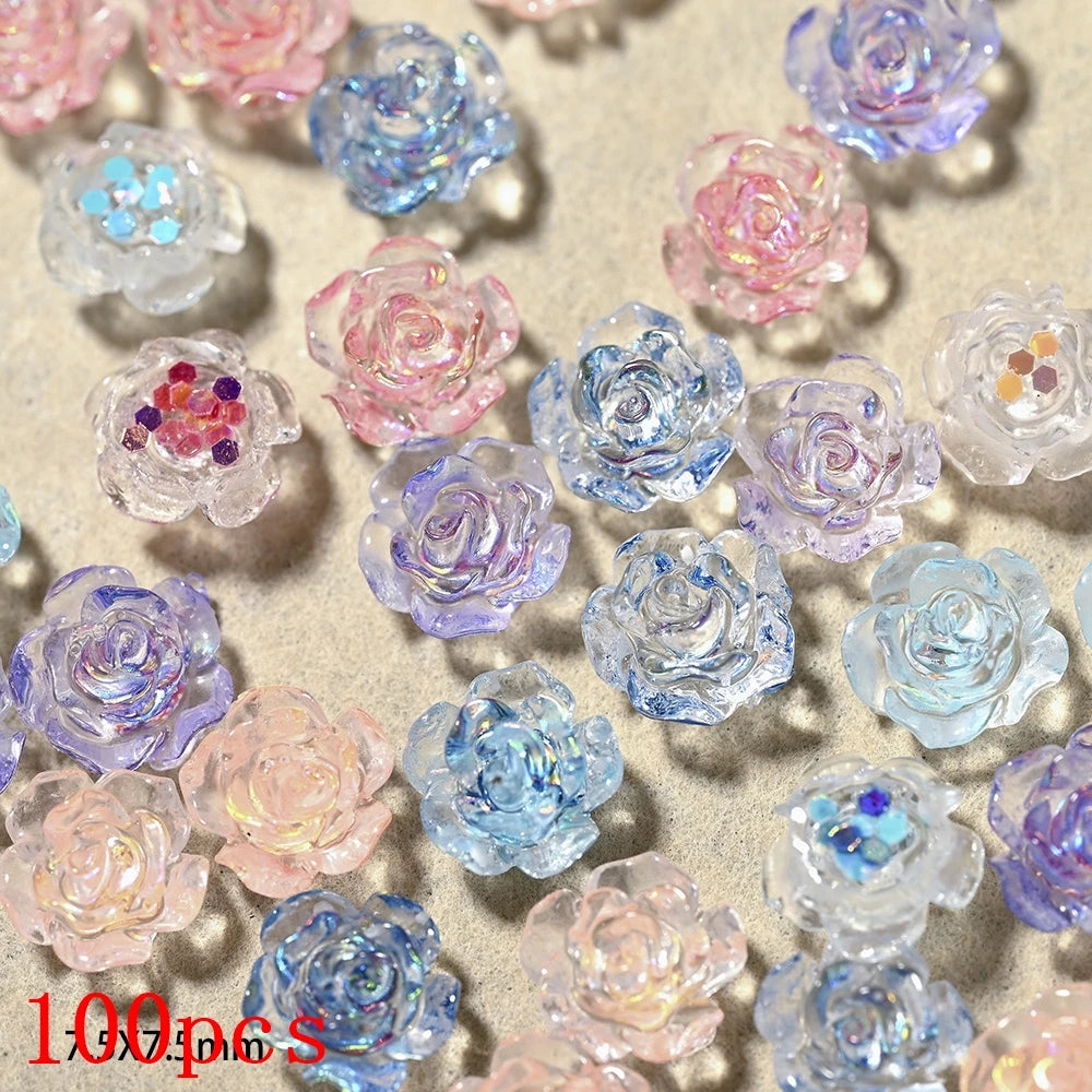 500-600pcs Bow Flower Nail Art Resin Decorations Mix Shapes Nail Charms Press on Manicure Supplies Jewelry Kawaii Accessories *&
