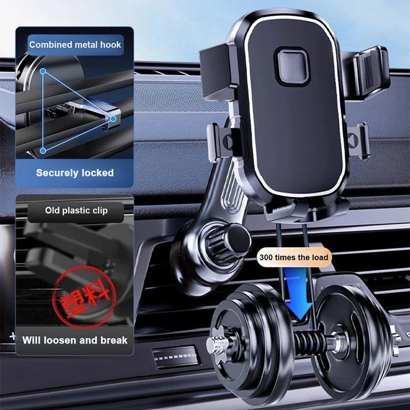 BLALION Car Phone Holder Gravity GPS Support 360 Degree Rotatable Anti Shaking Car Air Vent Mount For IPhone Pro Xiaomi Samsung