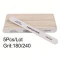 50Pcs Wooden Nail File Professional Sanding Buffer Files 100/180/240 Double Side For Salon Manicure Pedicure UV Gel Tips Tools