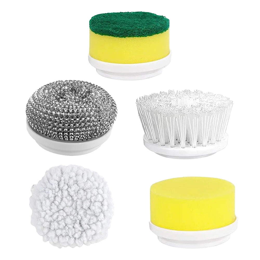 5pcs Replaceable Brush Heads Accessories Kit For Electric Spin Scrubber, Cleaning Accessories, Cleaning Supplies