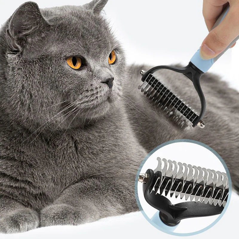 W Dog Cat Grooming Deshedding Brush Undercoat Fur Remover Knot Cutter Comb Puppy Hair Removal Shedding Pet Supplies