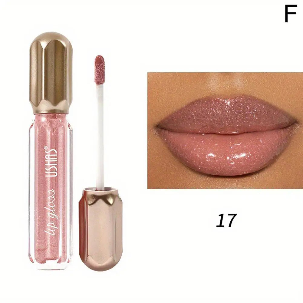 Shimmering Mirror Lipstick Glossy Lipstick Mirror Water Lip Gloss Waterproof Last Moisturizing Lip Glaze Glitter Pearl Lip 2026