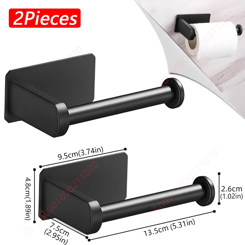 1~2PCS Toilet Paper Rack Bathroom Paper Towel Holder Adhesive Absorbent Paper Dispenser WC Kitchen Hardware Storage Accessories