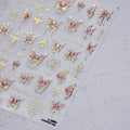 Jelly Nail Stickers Shiny Charming Butterfly Self Adhesive Nail Art Stickers Ribbon Butterfly Nails 3D Decorations Stickers DIY