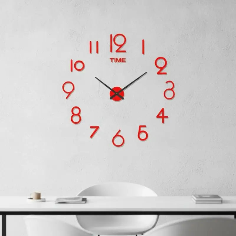 -2026 Modern Design Large Wall Clock 3D DIY Quartz Acrylic Mirror Stickers Living Room Home Decor