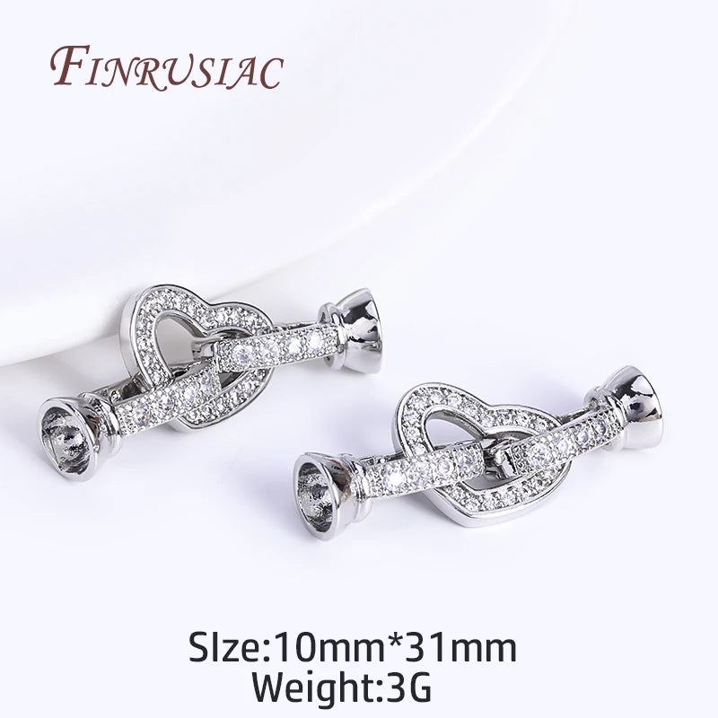 Fasteners For Bracelets Accessories 18K Real Gold Plated Connectors For Jewelry DIY Jewelry Making Supplies,Clasp For Jewelry