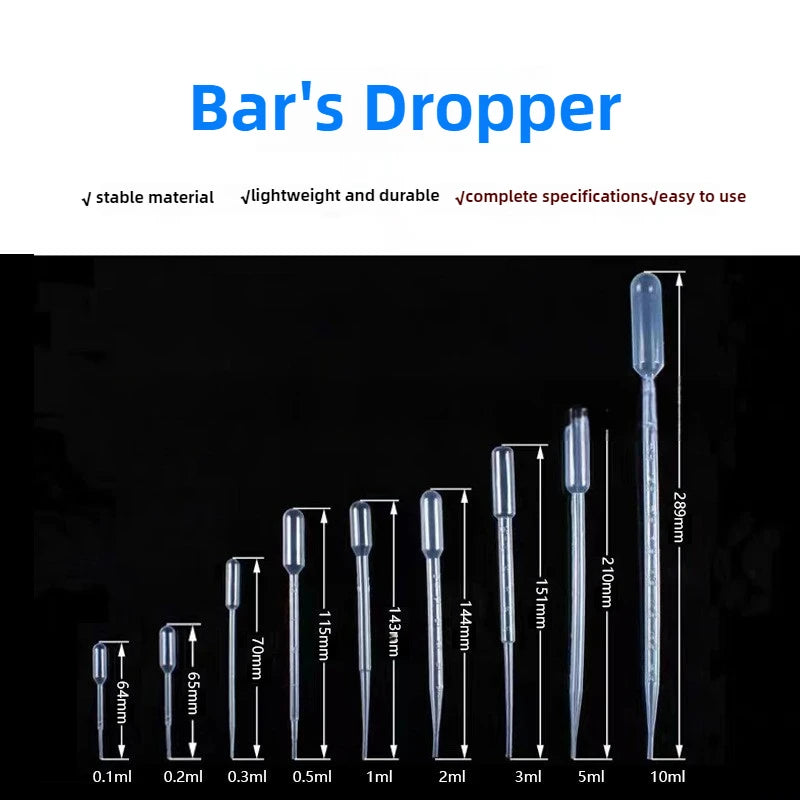 2ml 3ml 5ml 10ml Aquarium Fish Tank Brine Shrimp Feeder Plastic Dropper Pipette Graduated Dropper Babbitt Pipette 5pcs/10pcs