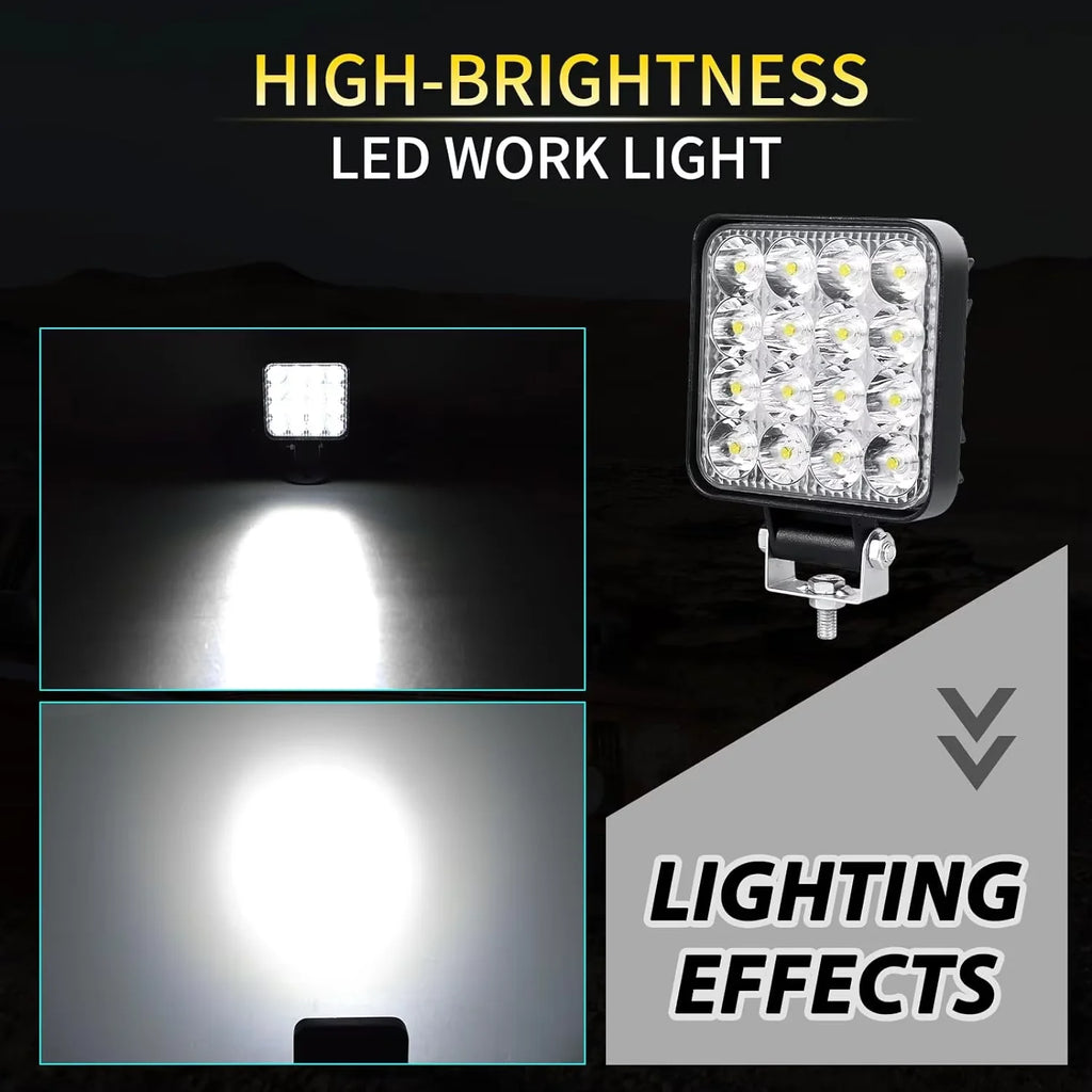 2/4pcs Mini LED Work Light Bar 3.3inch White LED Bar Pods Off Road 12V 24V Spot Flood Driving Fog Lights for Car Truck SUV ATV