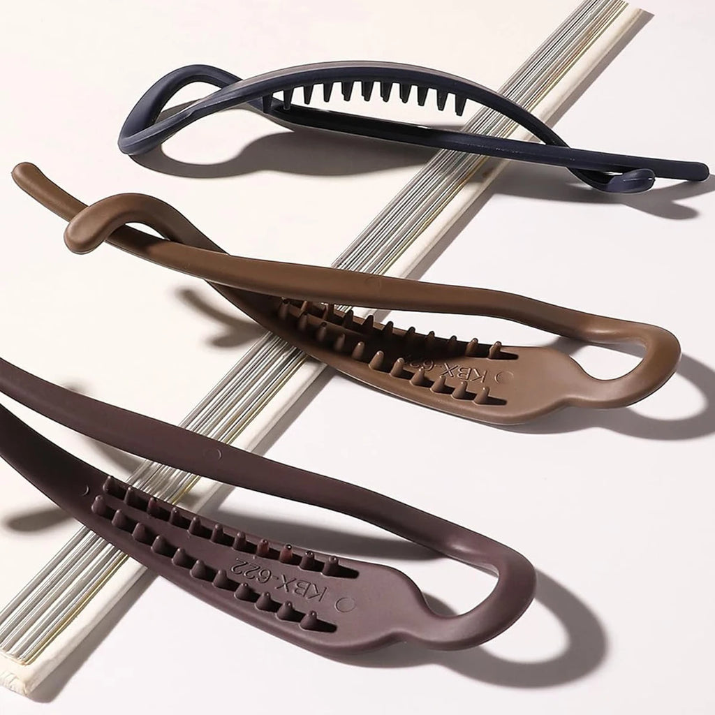 6 Pcs Banana Hair Claw Clips for Women Matte Jaw Clamps Hair Accessories for Thick Thin Fine Hair Strong Hold