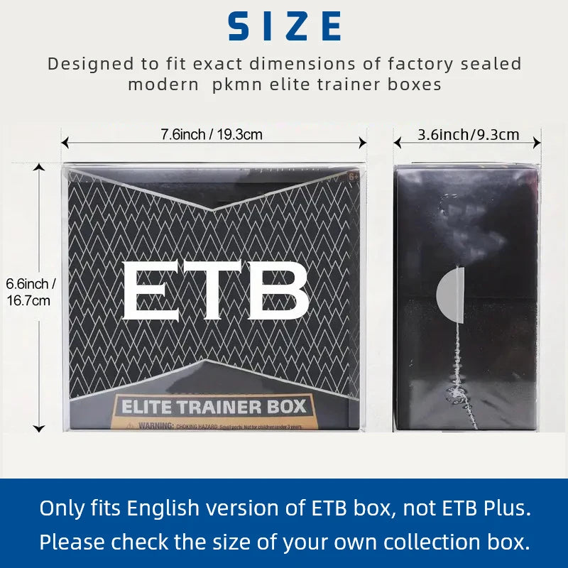 5/10 Packaging: PET Plastic ETB Protective Cover Suitable for Elite Training Boxes