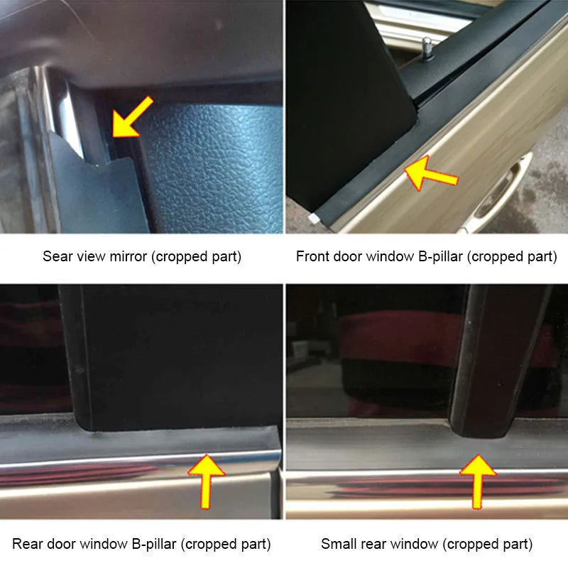 Car Outer Window Seal Strip Waterproof Rubber Weather Edge for Front Rear Noise Insulation Anti-Dust Auto Interior Accessories