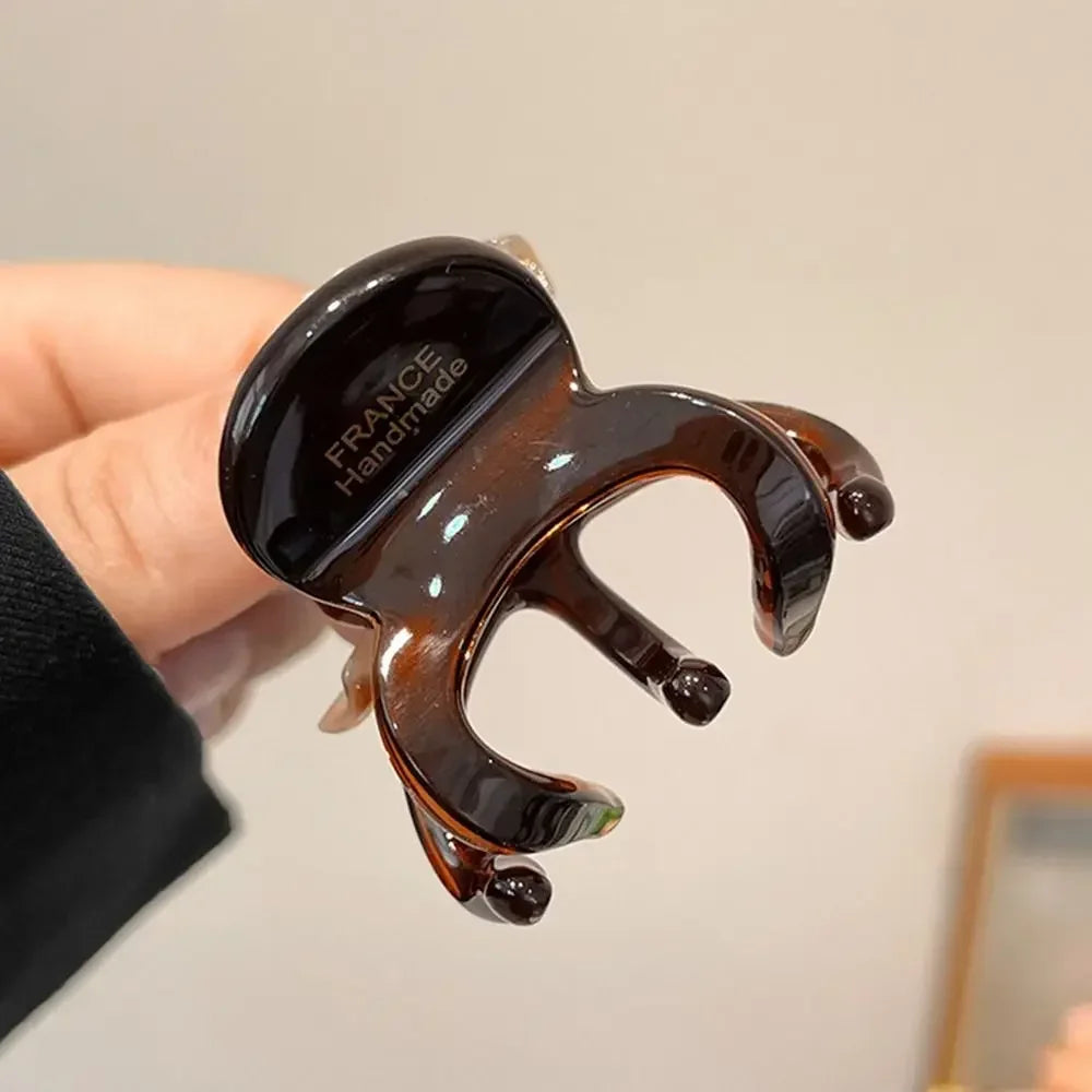 Fashion French Hair Claw Clips Elegant Retro Crab Shark Clip Acetate High Ponytail Holders for Women Girls