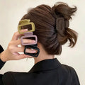 4pcs Women's Square Lightweight Hair Claw Clip Fashionable Elegant Hair Accessory Clip Suitable Hair Styling Makeup