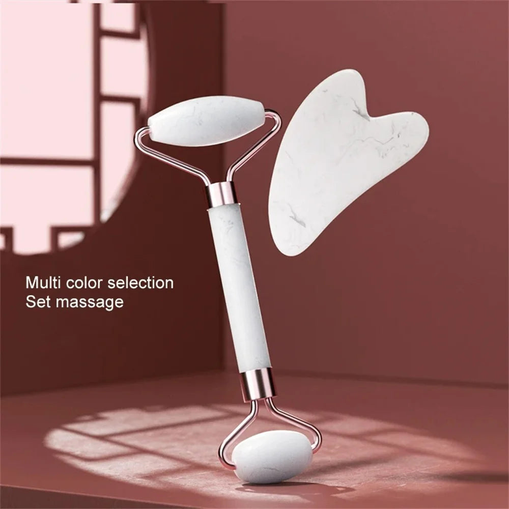 Resin Facial Massage Roller Scraping Board For Face Eye Relax Muscle Anti-Aging Natural Skin Care Beauty Massager Skincare Tools