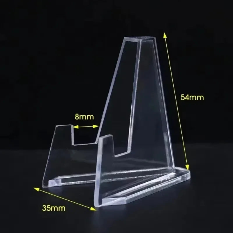 30-1PCS Acrylic Triangular Card Display Stand Mini Idol Photo Picture Holder Stands for Coin Sports Trading Cards Display Racks