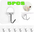Transparent Self-adhesive Wall Hooks Sticker Holder for Hanging Seamless Heavy Duty Door Hook Kitchen Bathroom Shower Outdoor