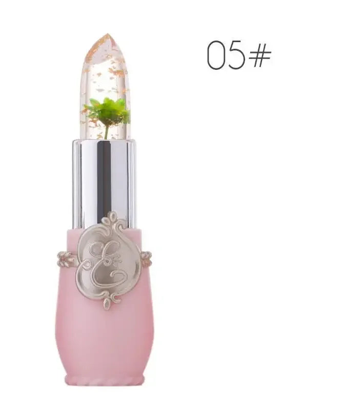 Waterproof Flower LipStick Jelly Flower Transparent Color Changing Lipstick Long Lasting 6 Colors Flower Lipsticks Lip Balm