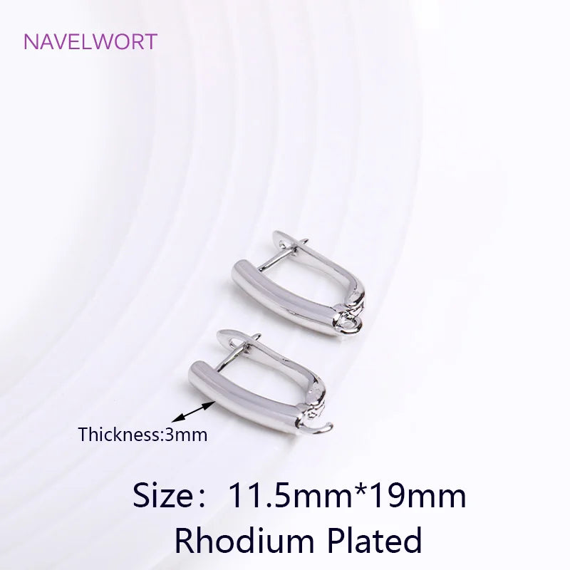 DIY Earring Making Accessories 18K Gold Plated Smooth Earring Hook Clasps Brass Metal Earwires Hooks,Jewelry Making Supplies