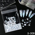 Aurora Ocean Shell Starfish Nail Charms Mini Conch Jellyfish Nail Decoration Mermaid Series Elegant Sea Creature Manicure Access