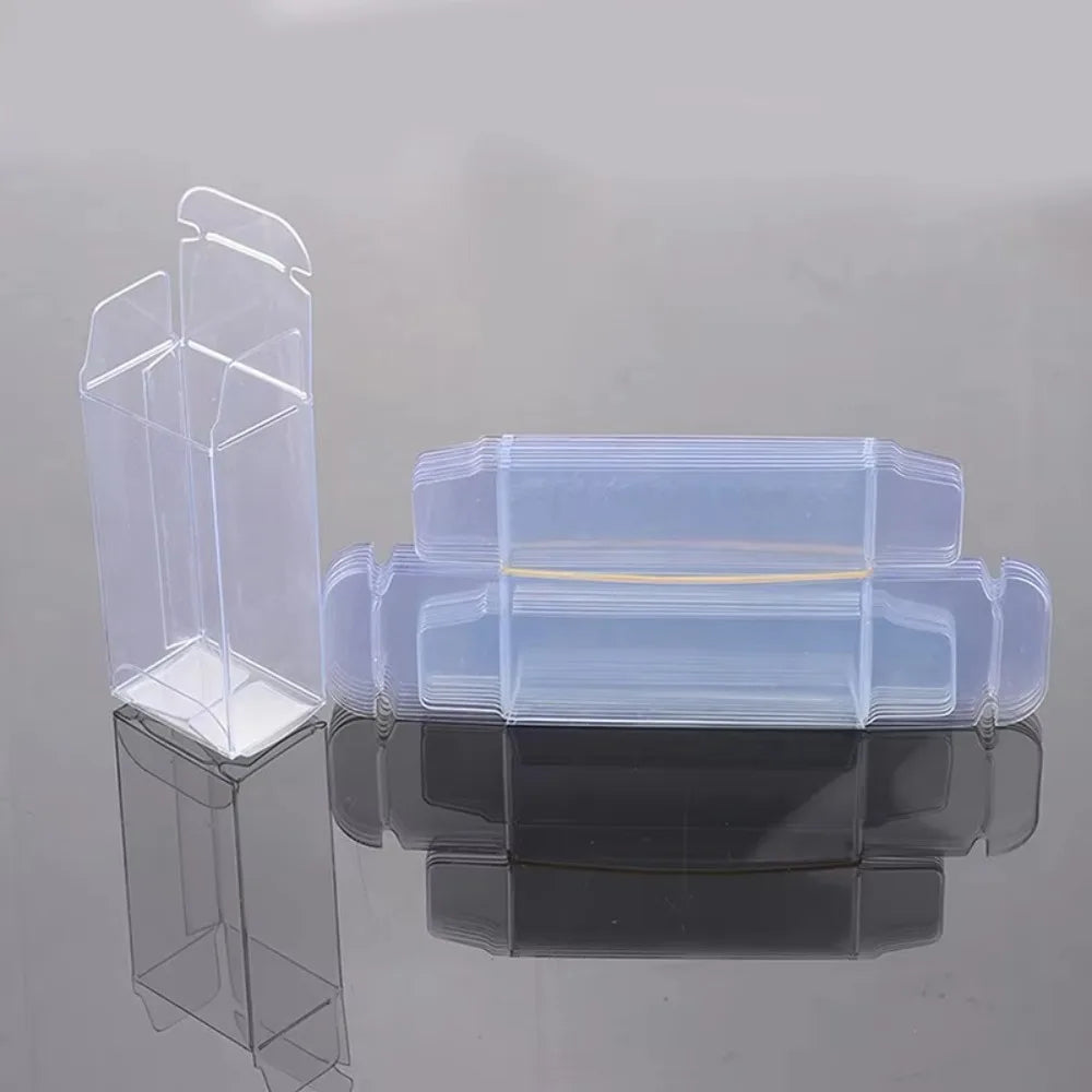 10Pcs Transparent Car Model Display Box 1/64 Toy Car Model Clear Anime Model Protection Showcase Dustproof PVC