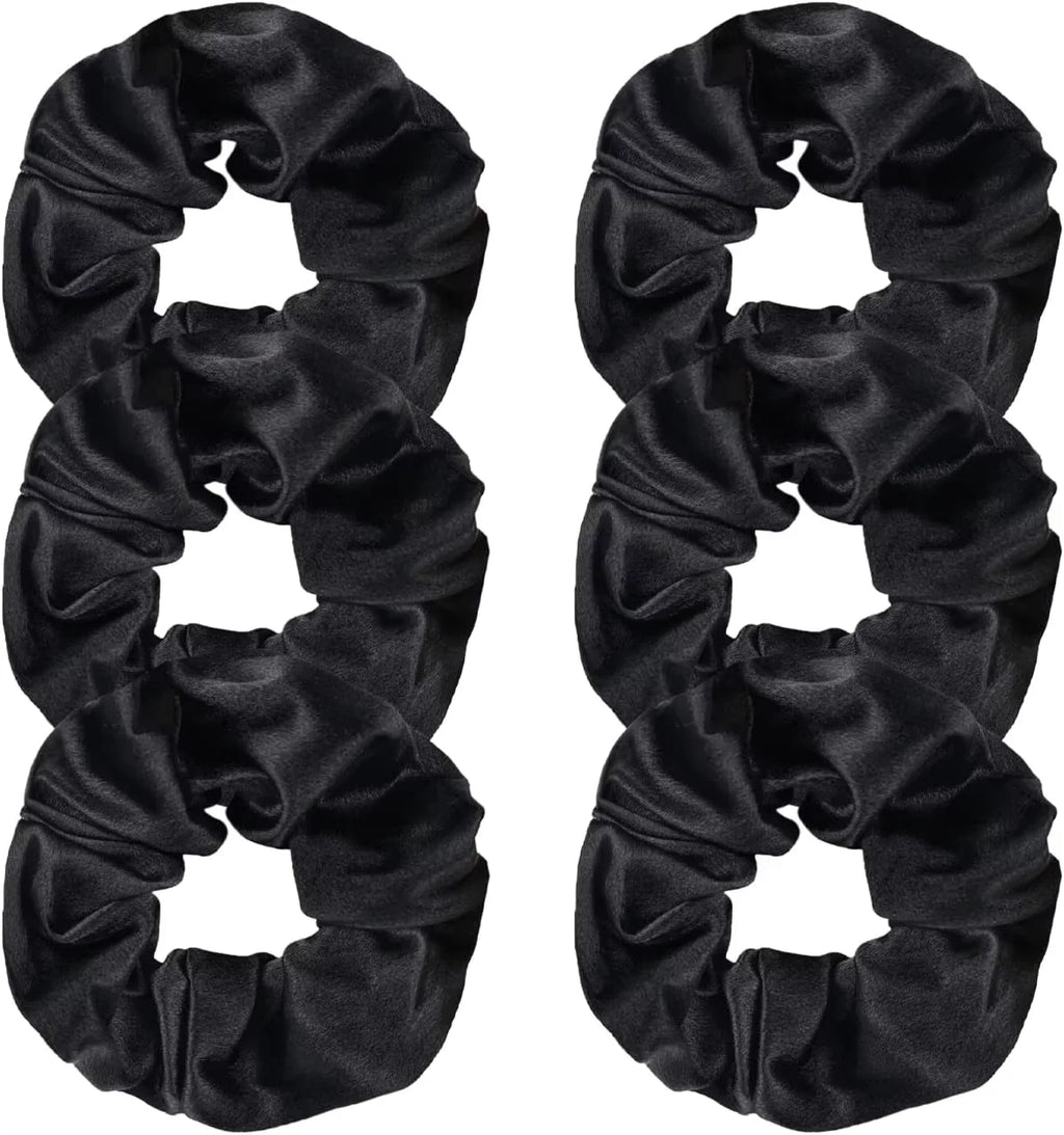 Satin Scrunchies Elastic Hair Bands For Frizz Prevention Satin Velvet Hair Ties Satin Hair Scrunchies Ponytail Holders