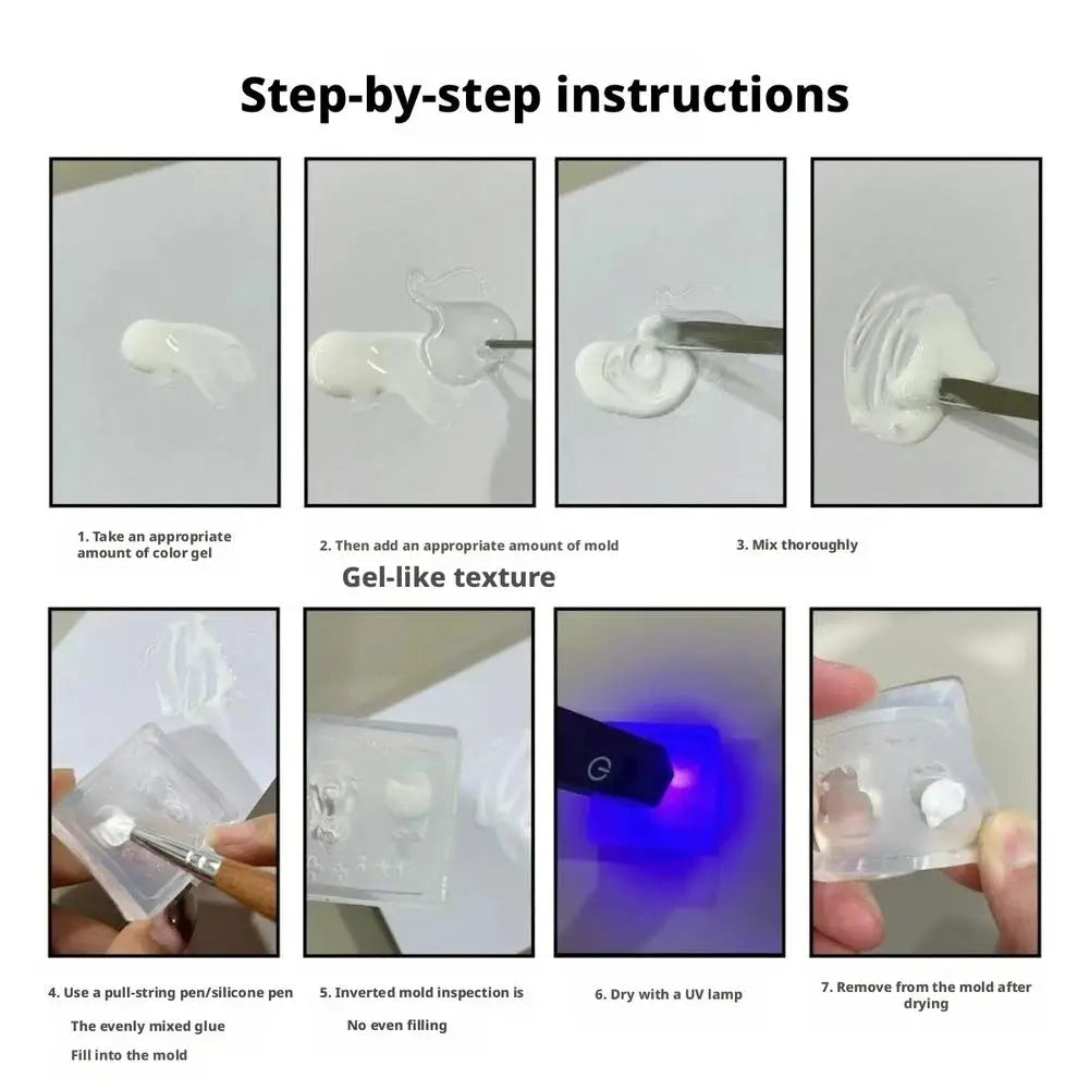 3D Silicone Mold Nail Art Decorations DIY Wing Carving Templates Mold For Nails Jewelry Crafts Manicure Tool