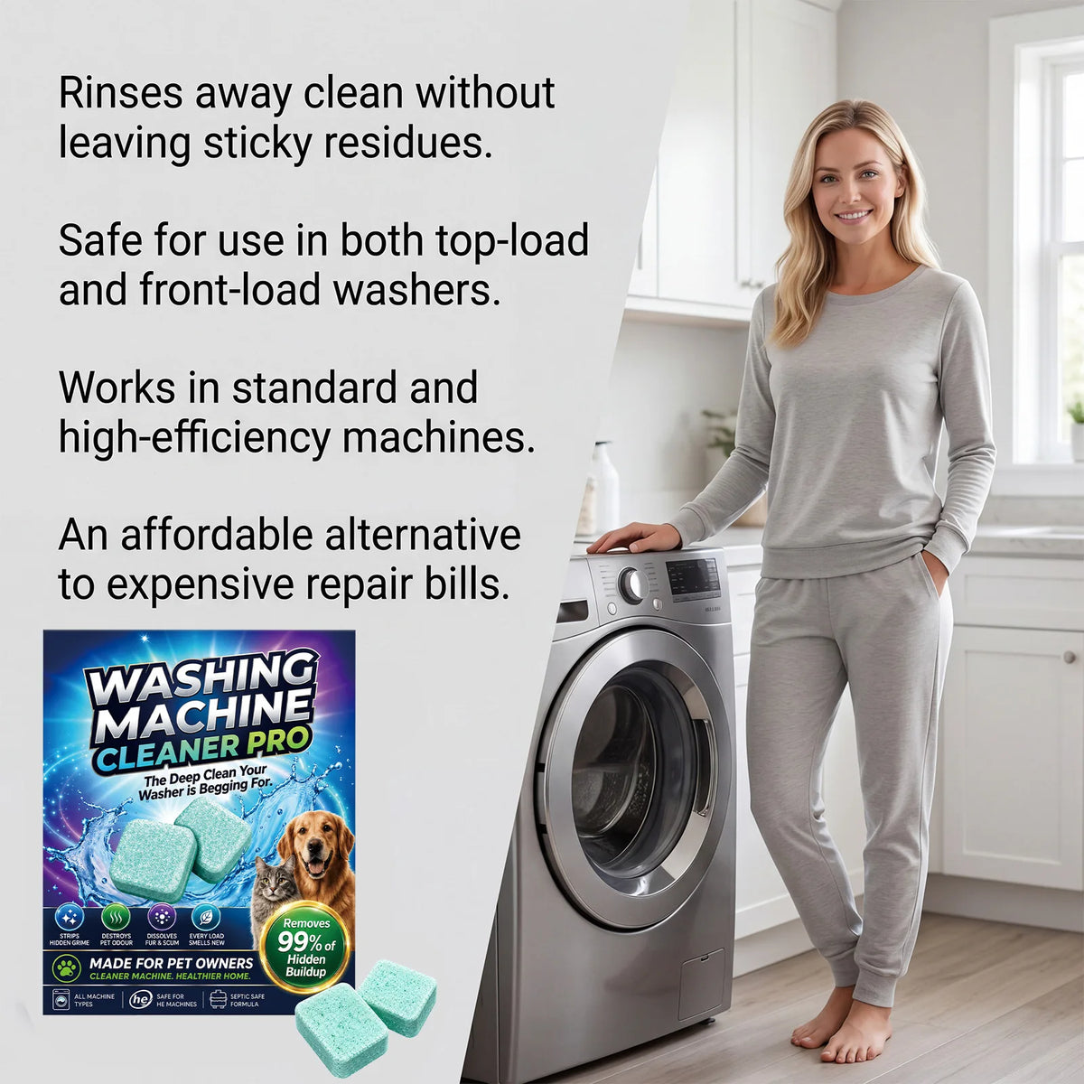 Dissolve Pet Hair Tables For Washing Machine Reduce Cat Hair Pet Clothing Household Safe Dog Cat Hair Dissolving Cleaner Tables