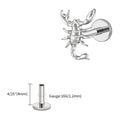 Right Grand ASTM F136 Titanium 16G Scorpion Labret Stud Flatback Zodiac Earring Tragus Cartilage Helix Piercing Body Jewelry