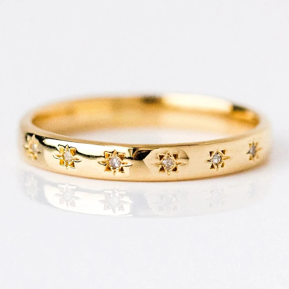 CAOSHI Simple Delicate Design Rings for Women Shiny CZ Gift All Match Trend Accessories for Daily Life Exquisite Women Jewelry