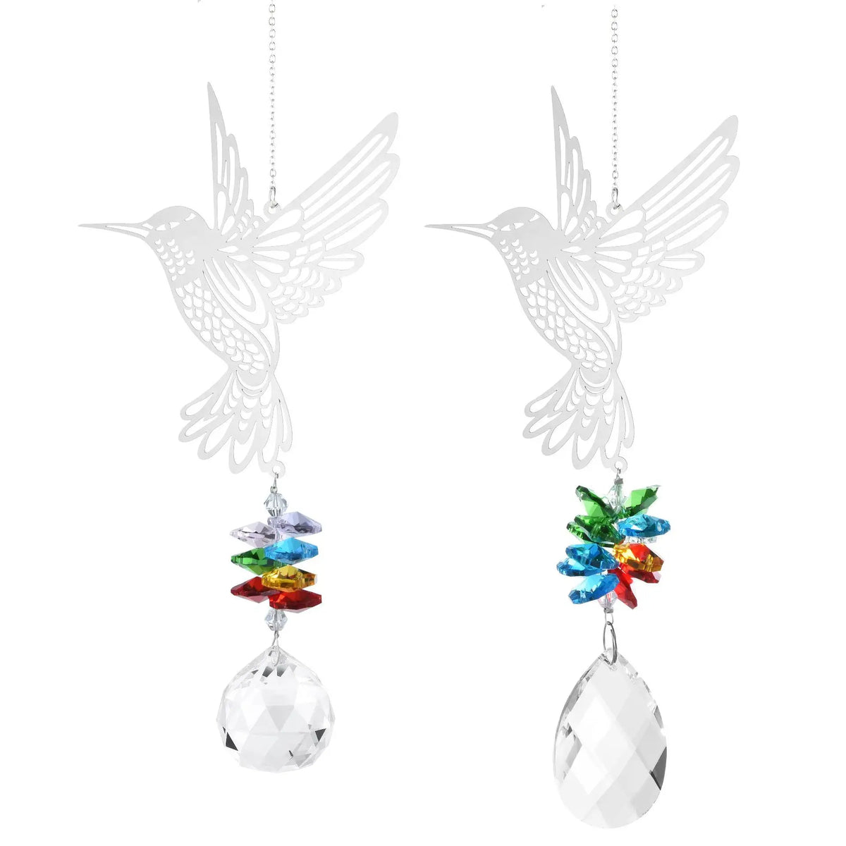 Hummingbird Crystal Prism Sun Catcher Pendant Prisms Rainbow Maker Wind Chimes Window Hanging Ornament Garden Home Decoration