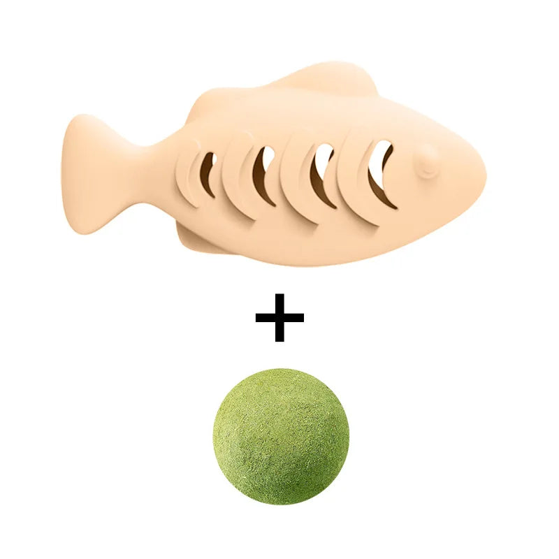 Soft Safe Silicone Fish Cat Toy Catnip Durable Molar Relaxing Self Entertaining Bite Resistant Chew Interactive Kitten Supplies