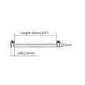 Right Grand ASTM F136 Titanium 14G Internally Threaded Surface Bar Base for Dermal Anchor Hide In Skin Piercing Jewelry