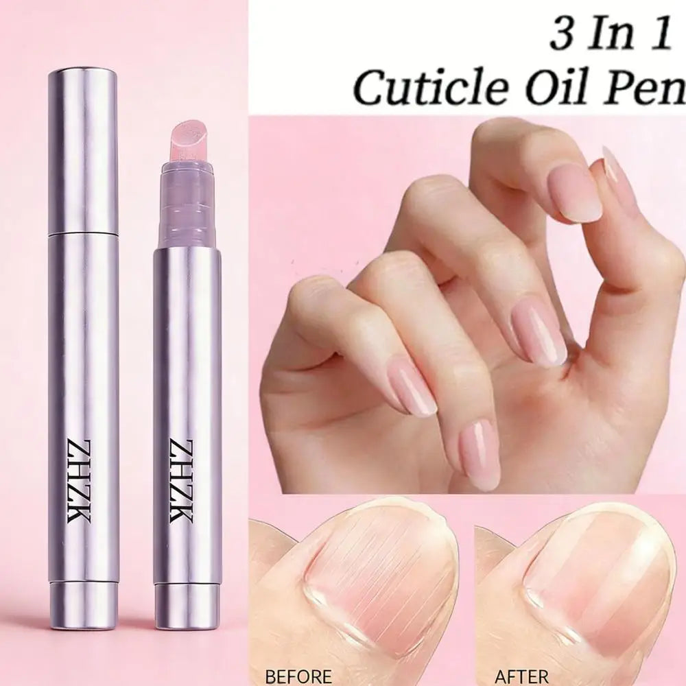 1/2/3pcs 3-IN-1 Cuticle Pusher Nail Oil Pen Ceramic Cuticle Pusher Nail Repair Oil Pen Dead Skin Remover Nail Care Manicure Tool