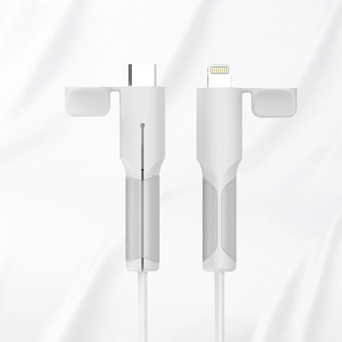 Charger Cable Protector, Type-C to Type-C/iPhone/USB A Silicone Charger Cord Protector, 2-in- Cord Protector with Cable Winder