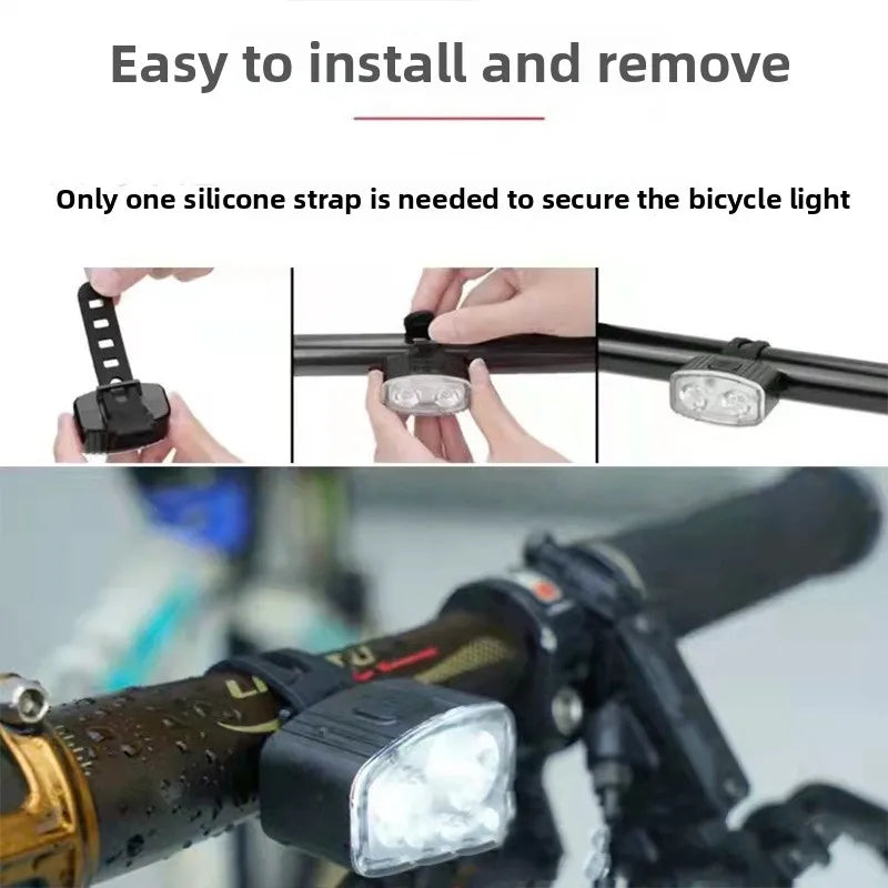 Bike Light Bicycle Front/Rear Light USB Rechargeable MTB Road Bike Headlight Waterproof Cycling Lamp Flashlight Fatbike Light