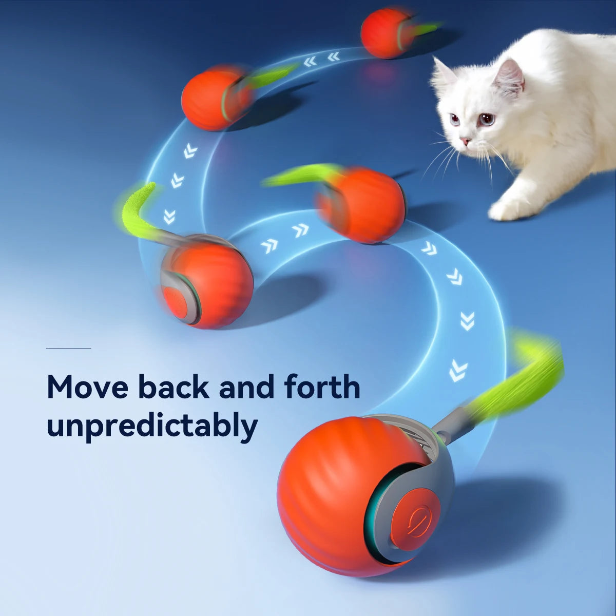 New Interactive Cat Toy Ball Small Tail Rolling Ball Suitable for Indoor and Outdoor Cat and Dog Play Toys for Cats Things