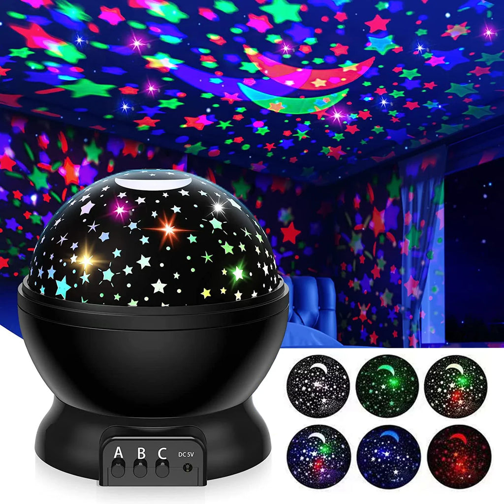 GGbingo Night Lamp Projector Starry Sky Night Light Lamp Decor Rotating Starry Nursery Moon Galaxy Projector Table Light