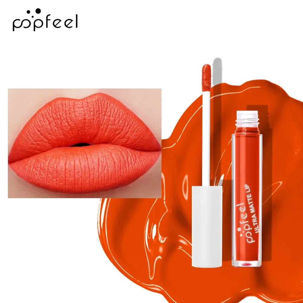 Punk Black Matte Liquid Lipstick Waterproof Long Lasting Party Lip Glaze Cosplay Velvet Nude Lip Tint Halloween Lip Makeup