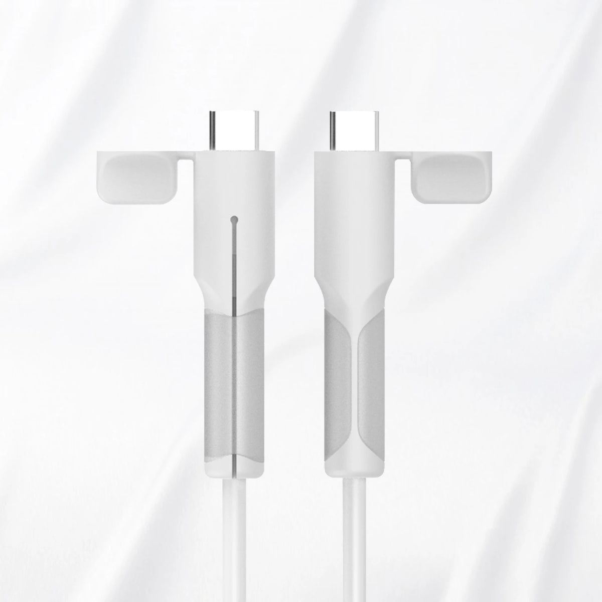 Charger Cable Protector, Type-C to Type-C/iPhone/USB A Silicone Charger Cord Protector, 2-in- Cord Protector with Cable Winder