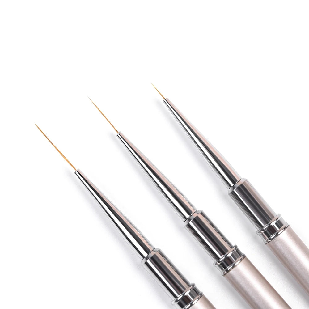 KADS Gel Liner Nail Art Brush 8/15/20mm 100% Kolinsky French Stripe Thin Pincel Liner Nails Brush DIY Drawing Painting Pen