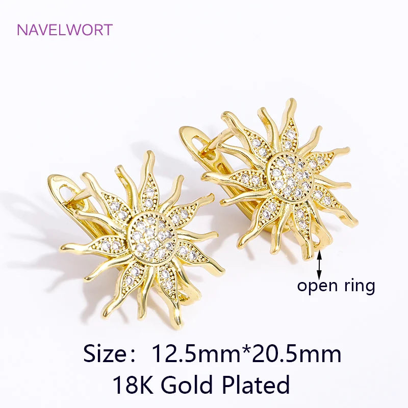 Multi Styles 18K Gold Plated Brass Shvenzy Earring Hooks Ear Wire Fastener,Accessories For Earrings,DIY Jewelry Making Supplies