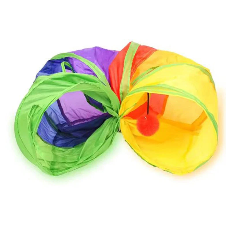 Cat Tunnel Pet Tube Collapsible Play Toy Indoor Outdoor Kitty Puppy Toys for Puzzle Exercising Training