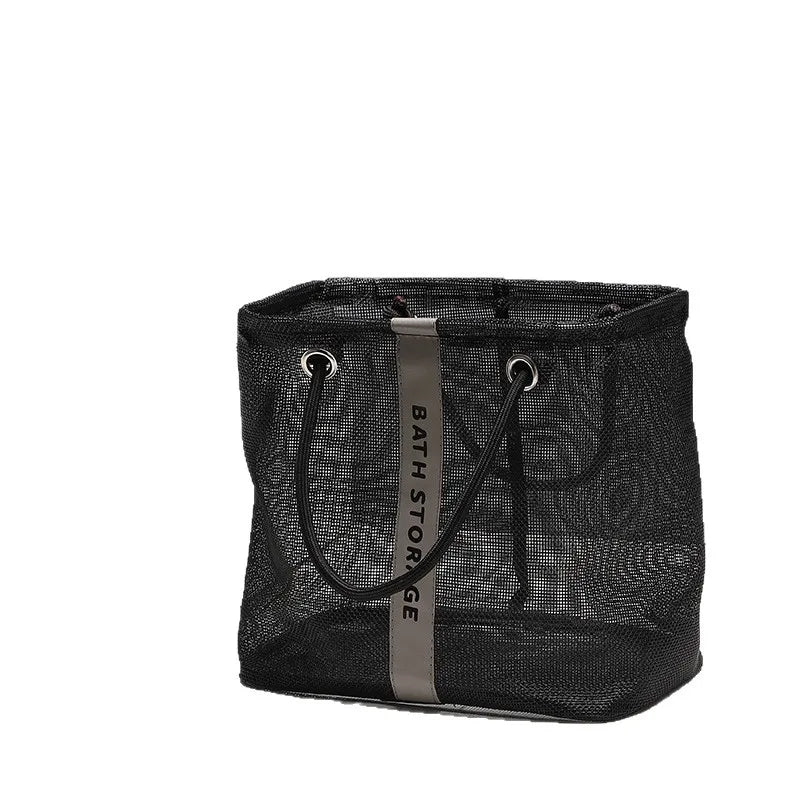 Collapsible Mesh Drain Basket 2in1 Travel Toiletry Swimming Organizer Large Portable Carry Handle Eco Friendly Storage