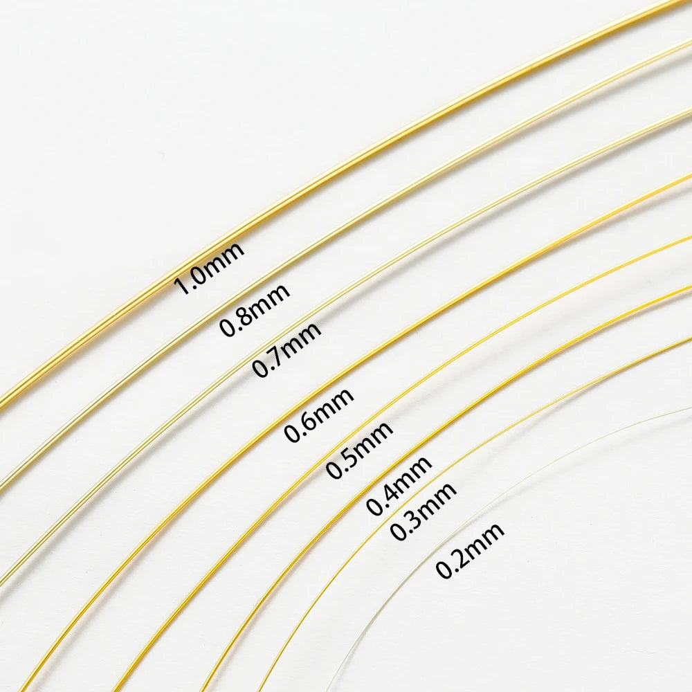 18K Real Gold Plated Copper Wire For DIY Handmade Jewelry Making Supplies Jewellery Accessories Beads Materials Wire Wholesale